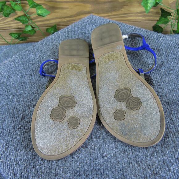 Charles by Charles David Women's Fionna T-Strap Blue Fabric 8.5 Medium Used 2025 - Picture 6 of 6